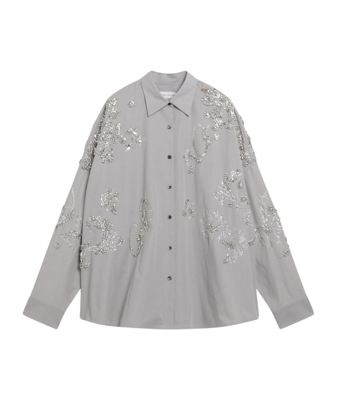 DRIES VAN NOTEN Серая хлопковая рубашка, фото 1