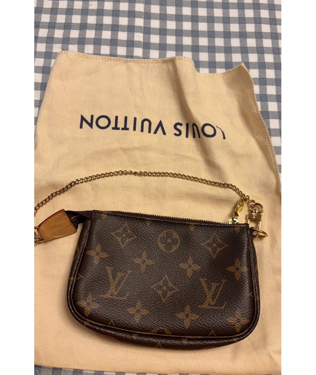 LOUIS VUITTON Коричневая кожаная сумка через плечо, фото 2