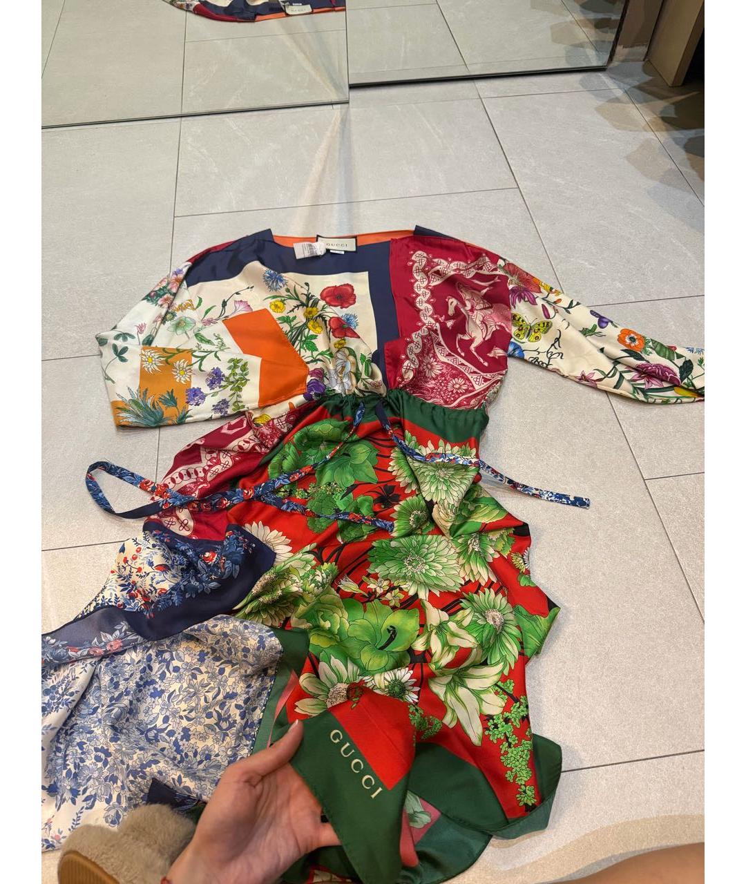 GUCCI Шелковый сарафан, фото 5