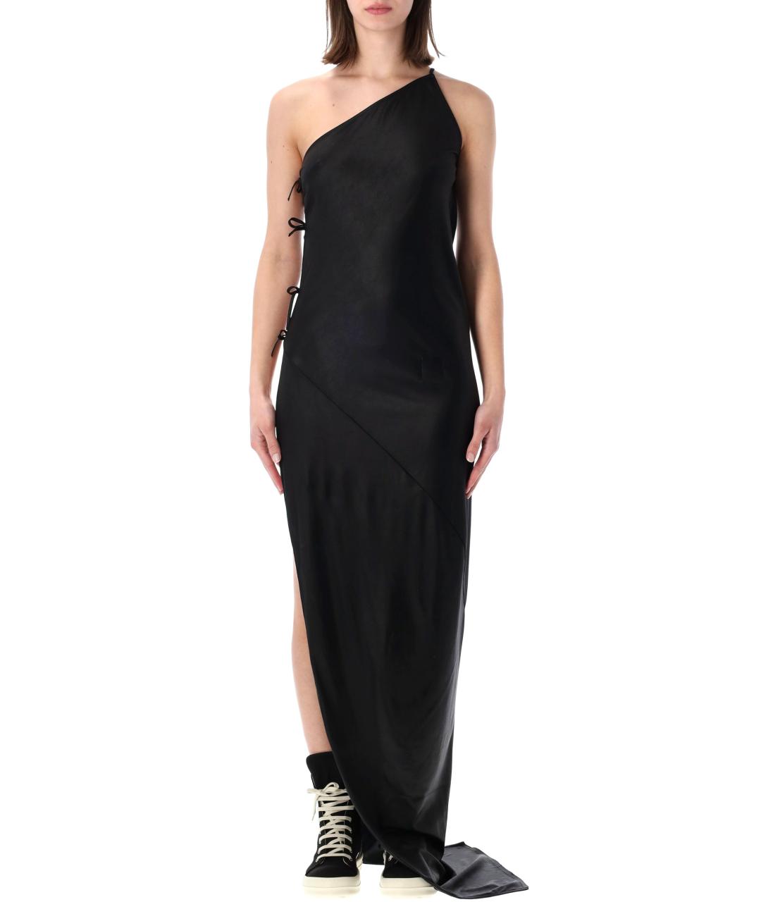 RICK OWENS Черное полиамидовое коктейльное платье, фото 1