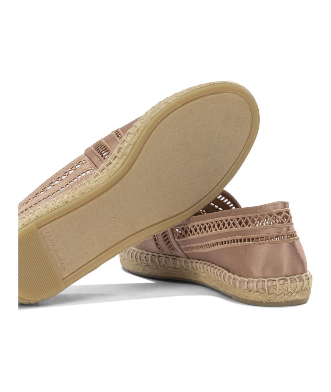 TORY BURCH Розовые текстильные эспадрильи, фото 5