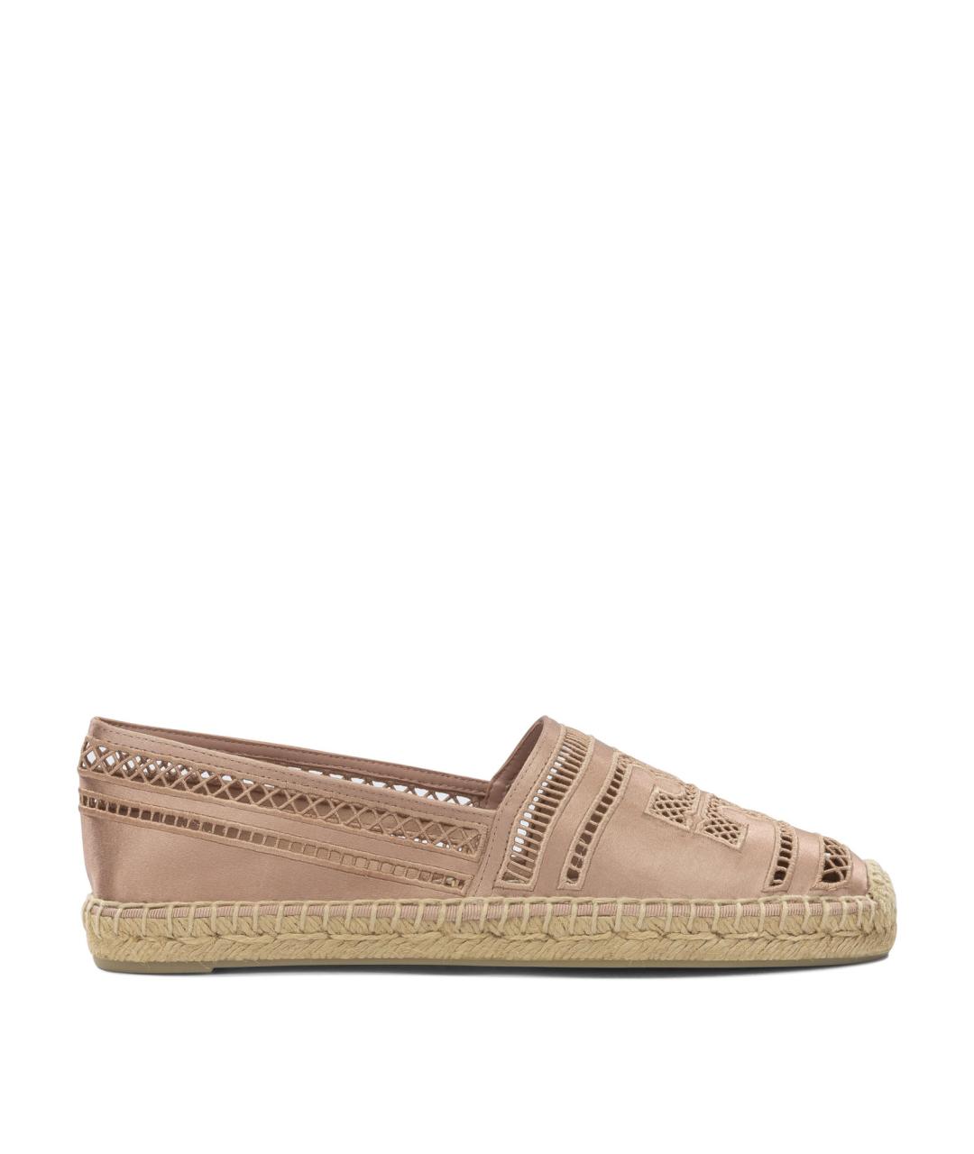 TORY BURCH Розовые текстильные эспадрильи, фото 1