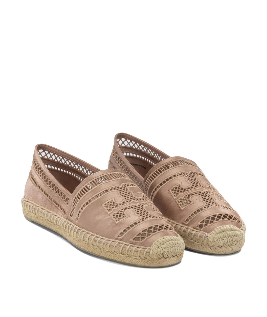TORY BURCH Розовые текстильные эспадрильи, фото 2