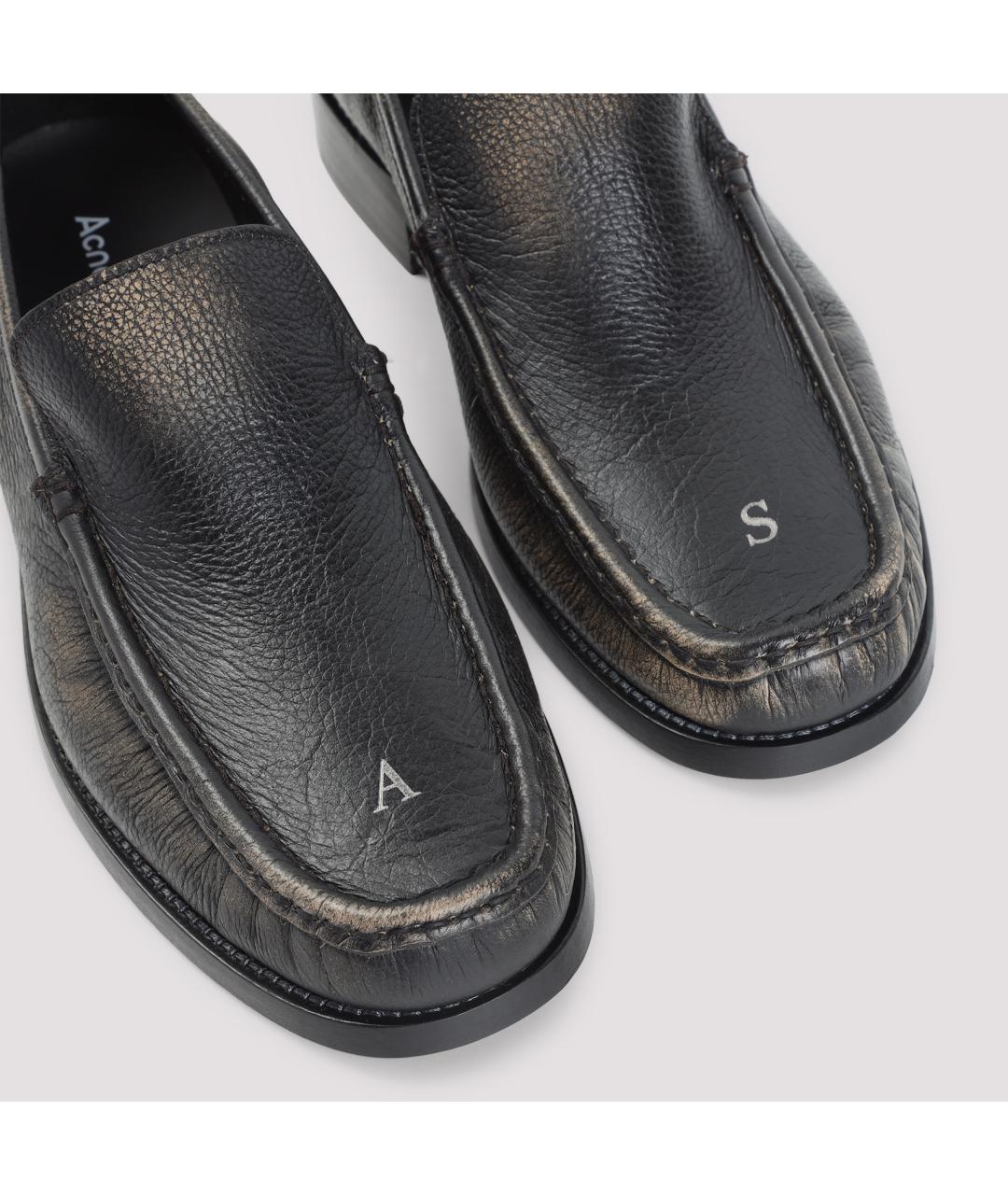 ACNE STUDIOS Черные кожаные лоферы, фото 5