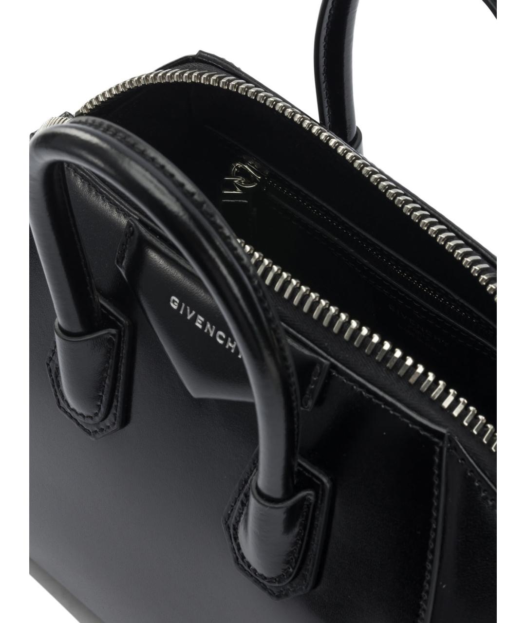 GIVENCHY Черная кожаная сумка с короткими ручками, фото 5