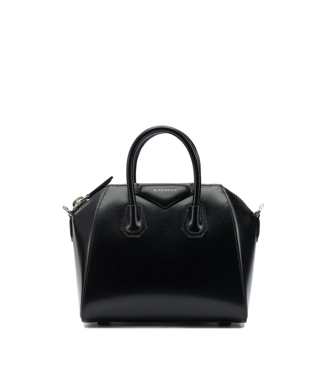 GIVENCHY Черная кожаная сумка с короткими ручками, фото 1