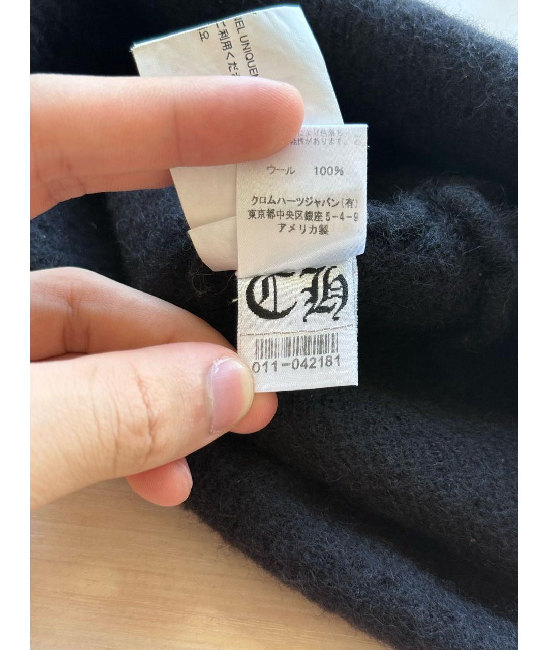 CHROME HEARTS Черная шерстяная шапка, фото 6