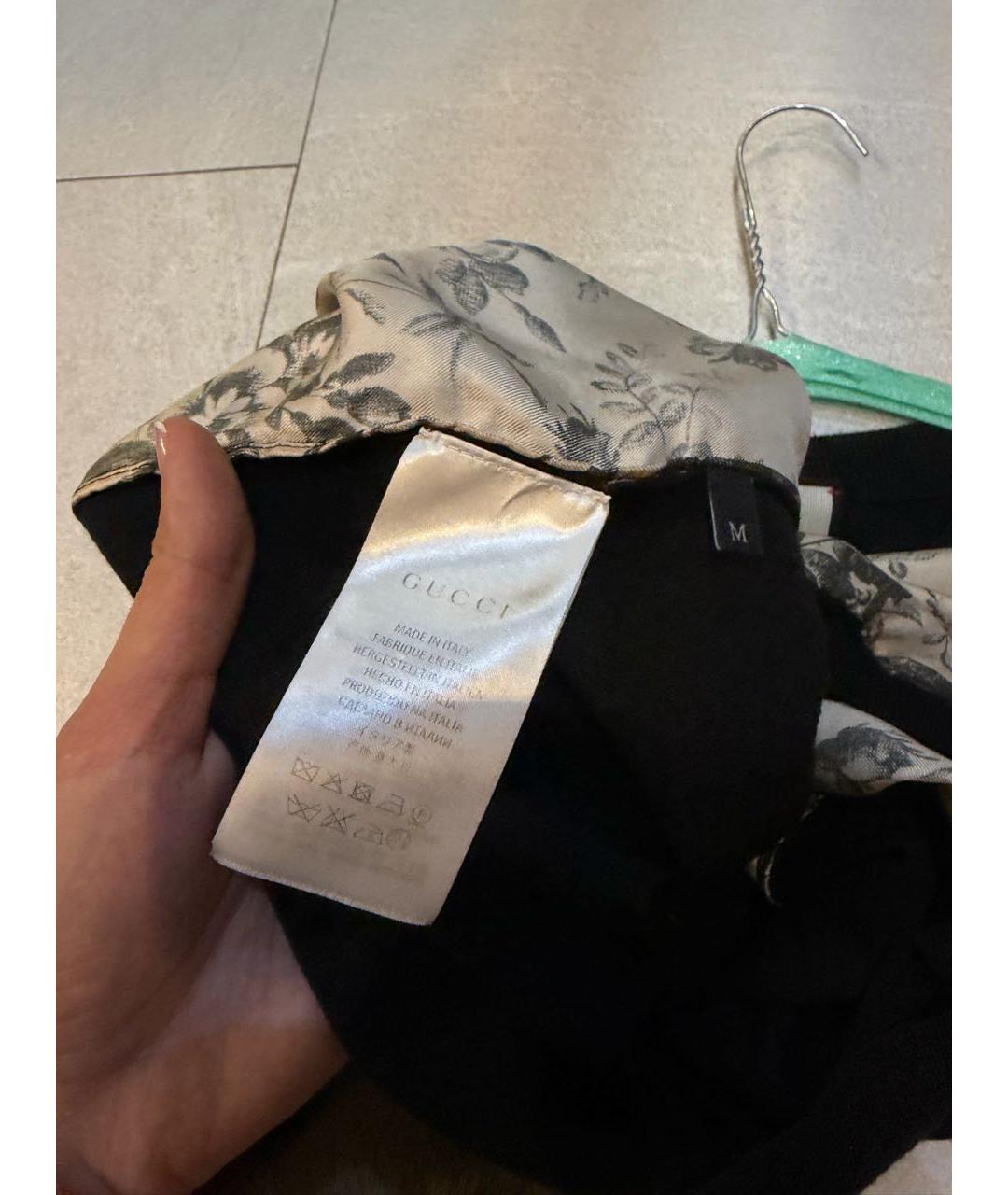 GUCCI Бежевая шелковая футболка, фото 4