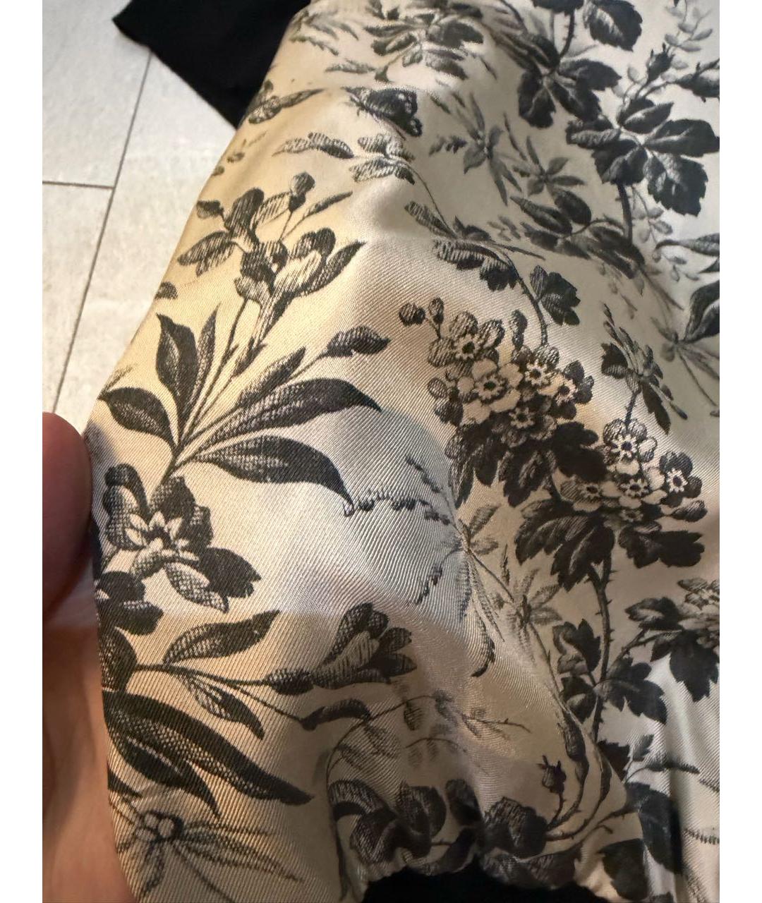 GUCCI Бежевая шелковая футболка, фото 2