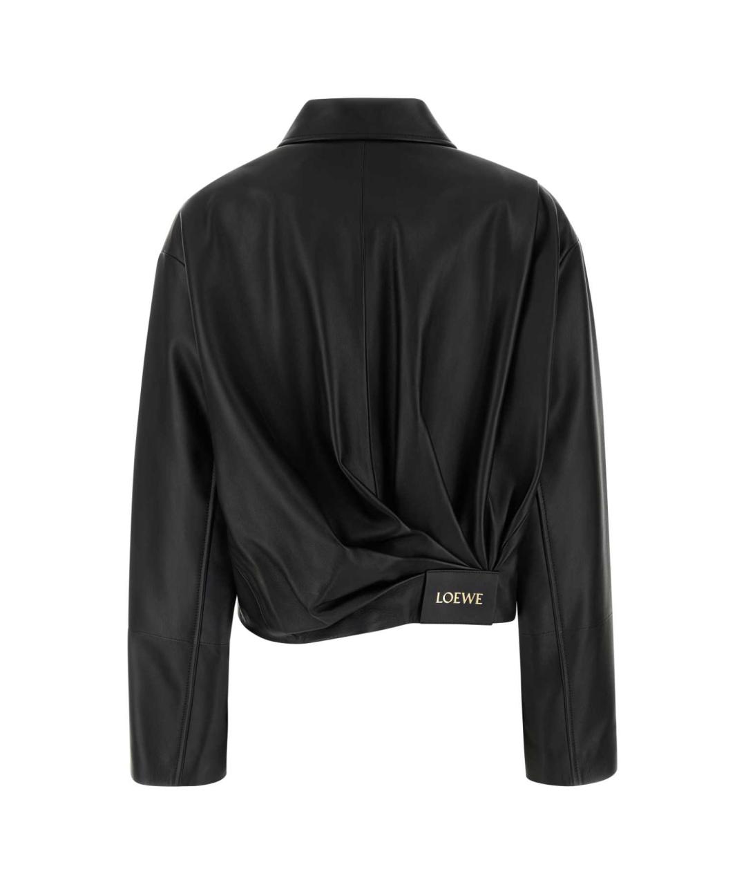 LOEWE Черная кожаная куртка, фото 2