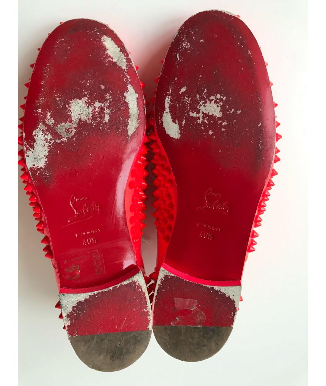CHRISTIAN LOUBOUTIN Коралловые брогги и оксфорды из лакированной кожи, фото 8