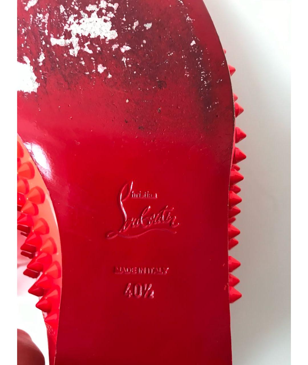 CHRISTIAN LOUBOUTIN Коралловые брогги и оксфорды из лакированной кожи, фото 7