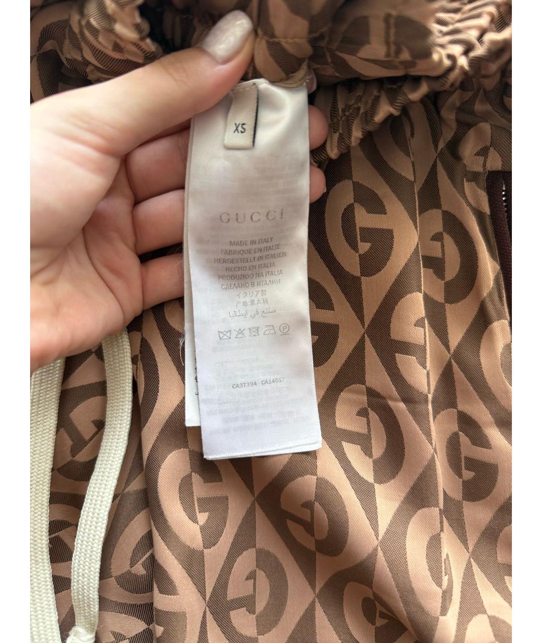 GUCCI Коричневые вискозные брюки узкие, фото 4