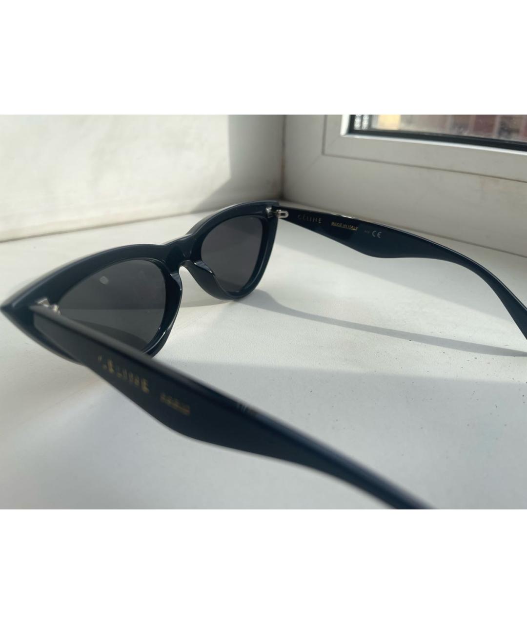 CELINE Черные пластиковые солнцезащитные очки, фото 5