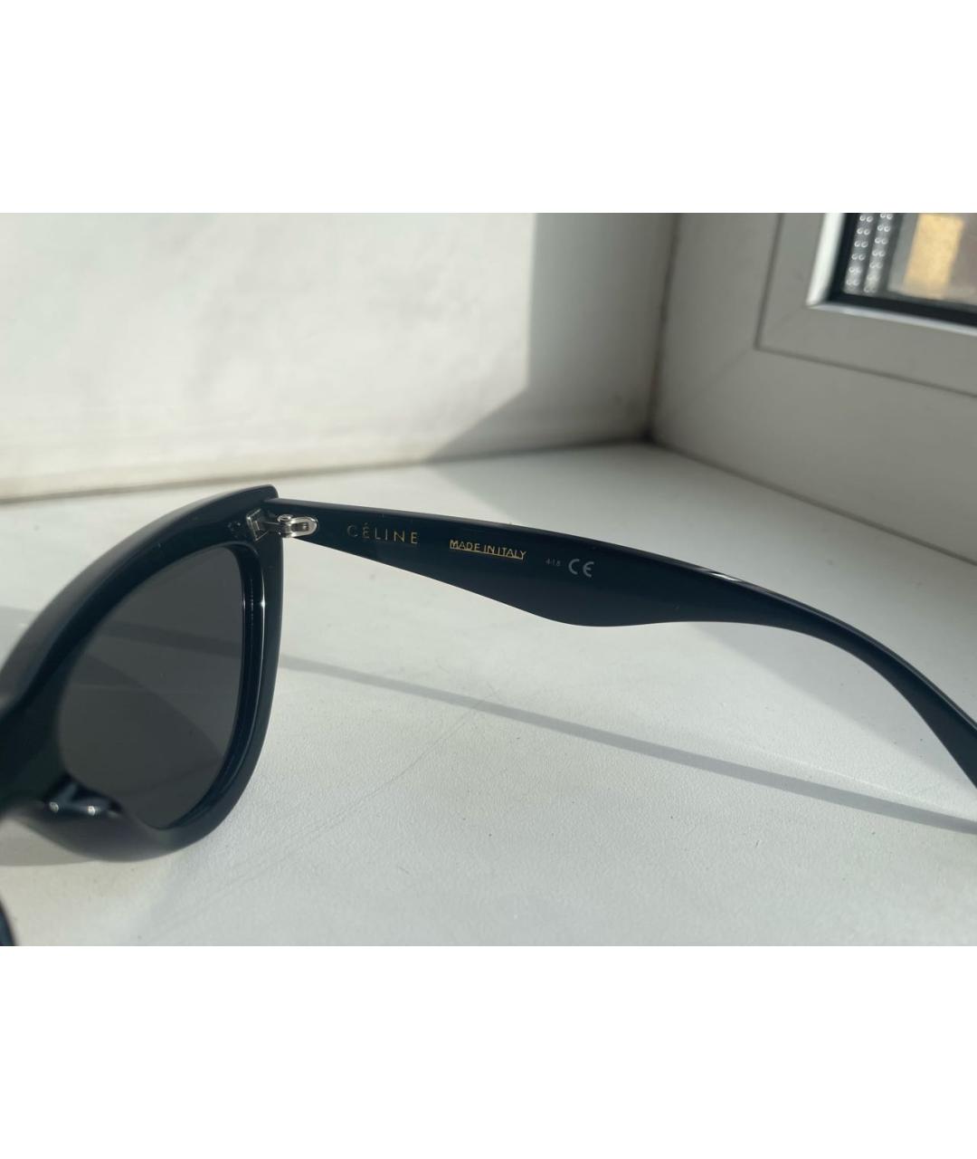 CELINE Черные пластиковые солнцезащитные очки, фото 4