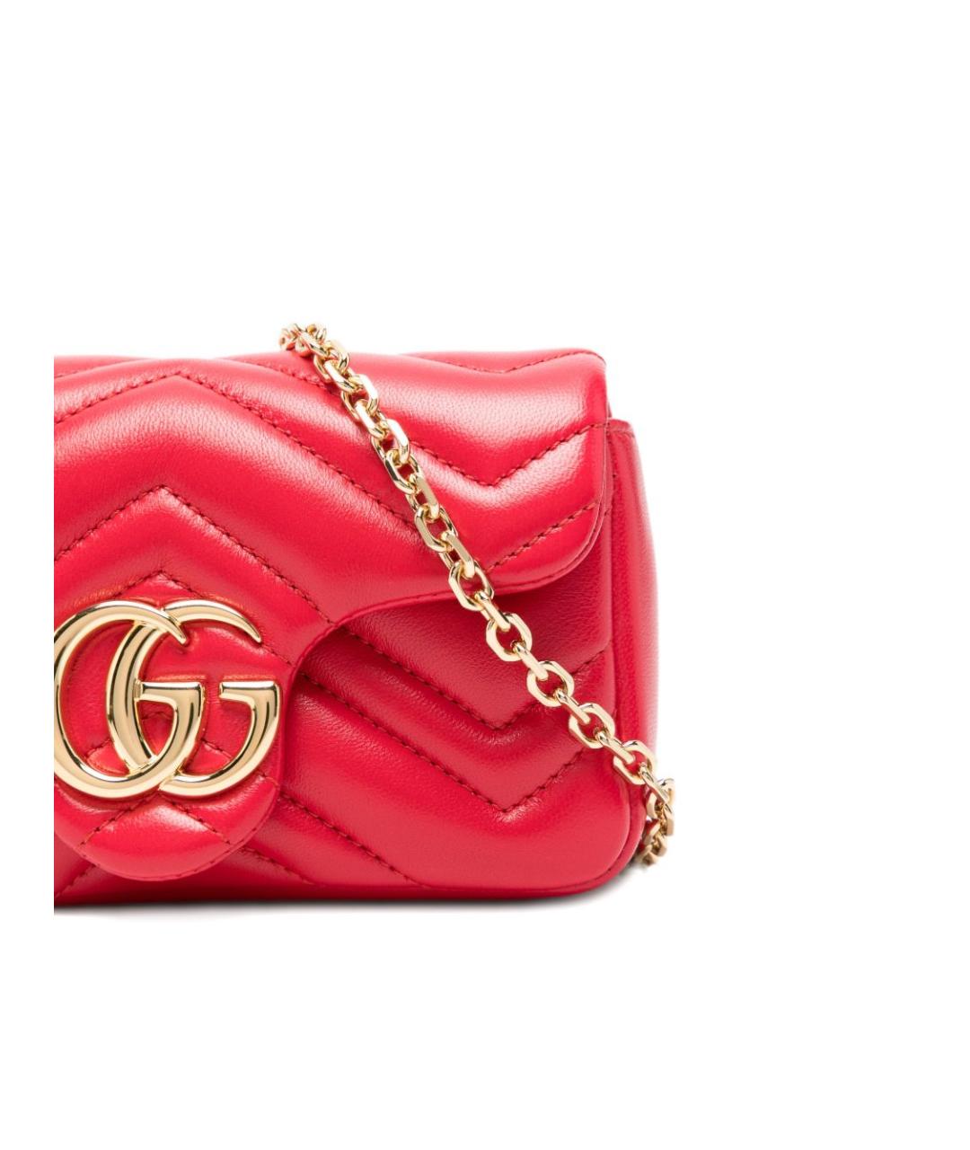 GUCCI Красная кожаная сумка тоут, фото 4