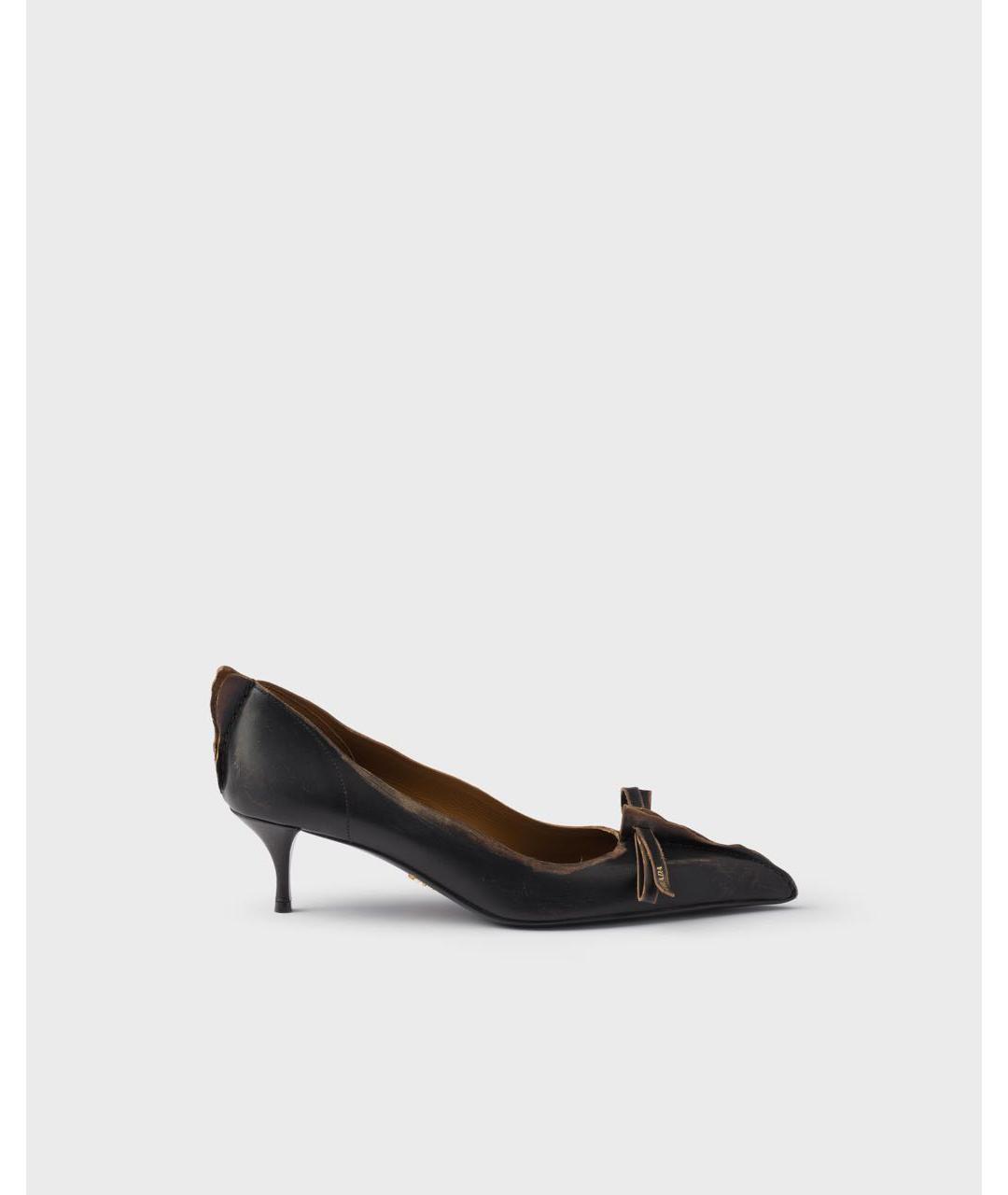 PRADA Коричневые кожаные туфли, фото 3