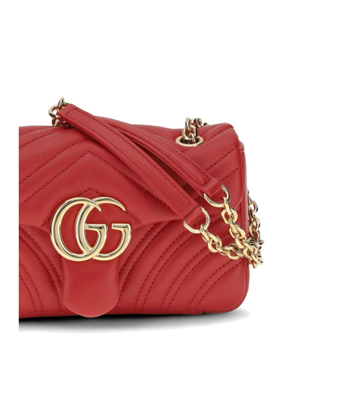 GUCCI Красная кожаная сумка через плечо, фото 4