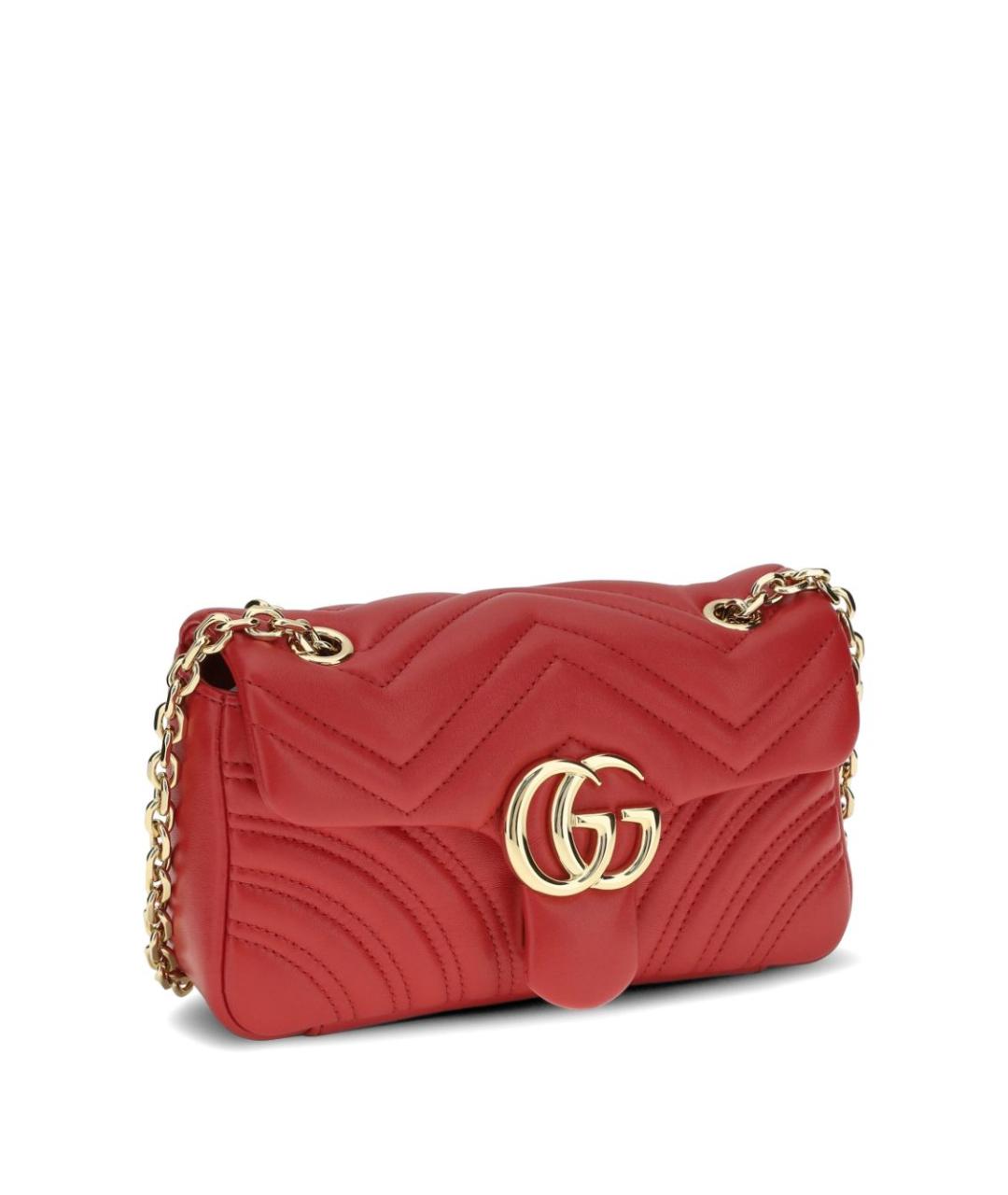 GUCCI Красная кожаная сумка через плечо, фото 3