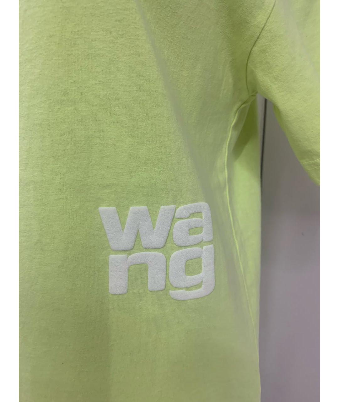 ALEXANDER WANG Салатовая хлопковая футболка, фото 3