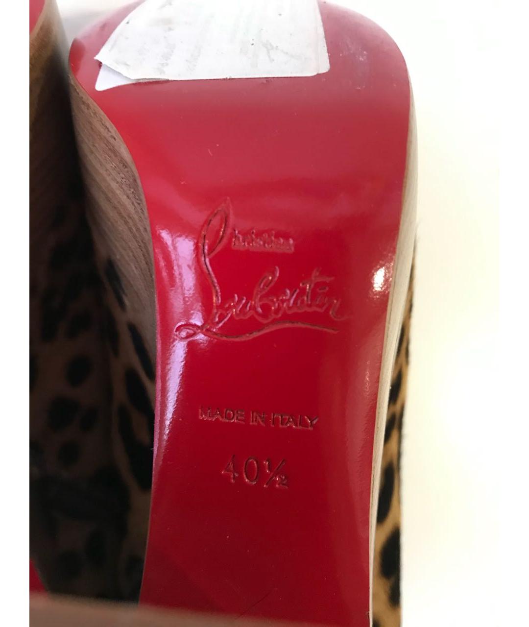 CHRISTIAN LOUBOUTIN Коричневые туфли из экзотической кожи, фото 7