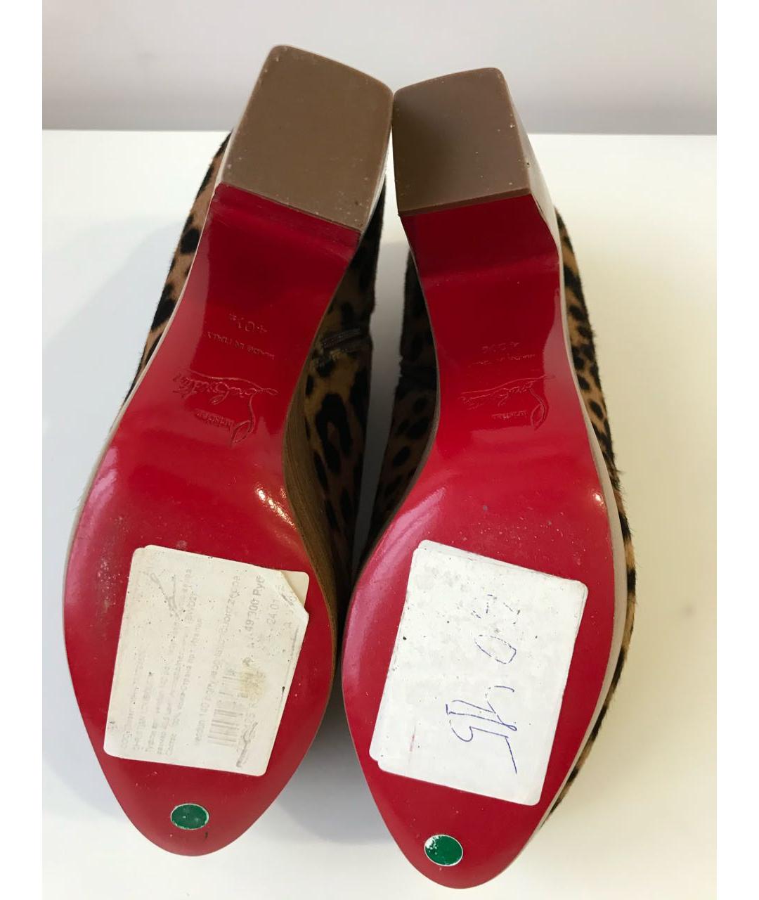 CHRISTIAN LOUBOUTIN Коричневые туфли из экзотической кожи, фото 8