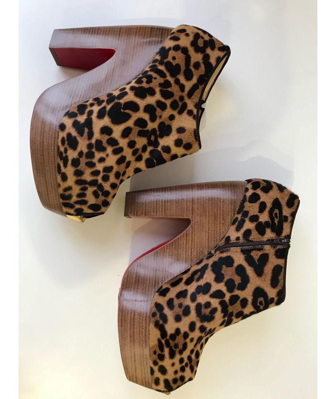 CHRISTIAN LOUBOUTIN Коричневые туфли из экзотической кожи, фото 4