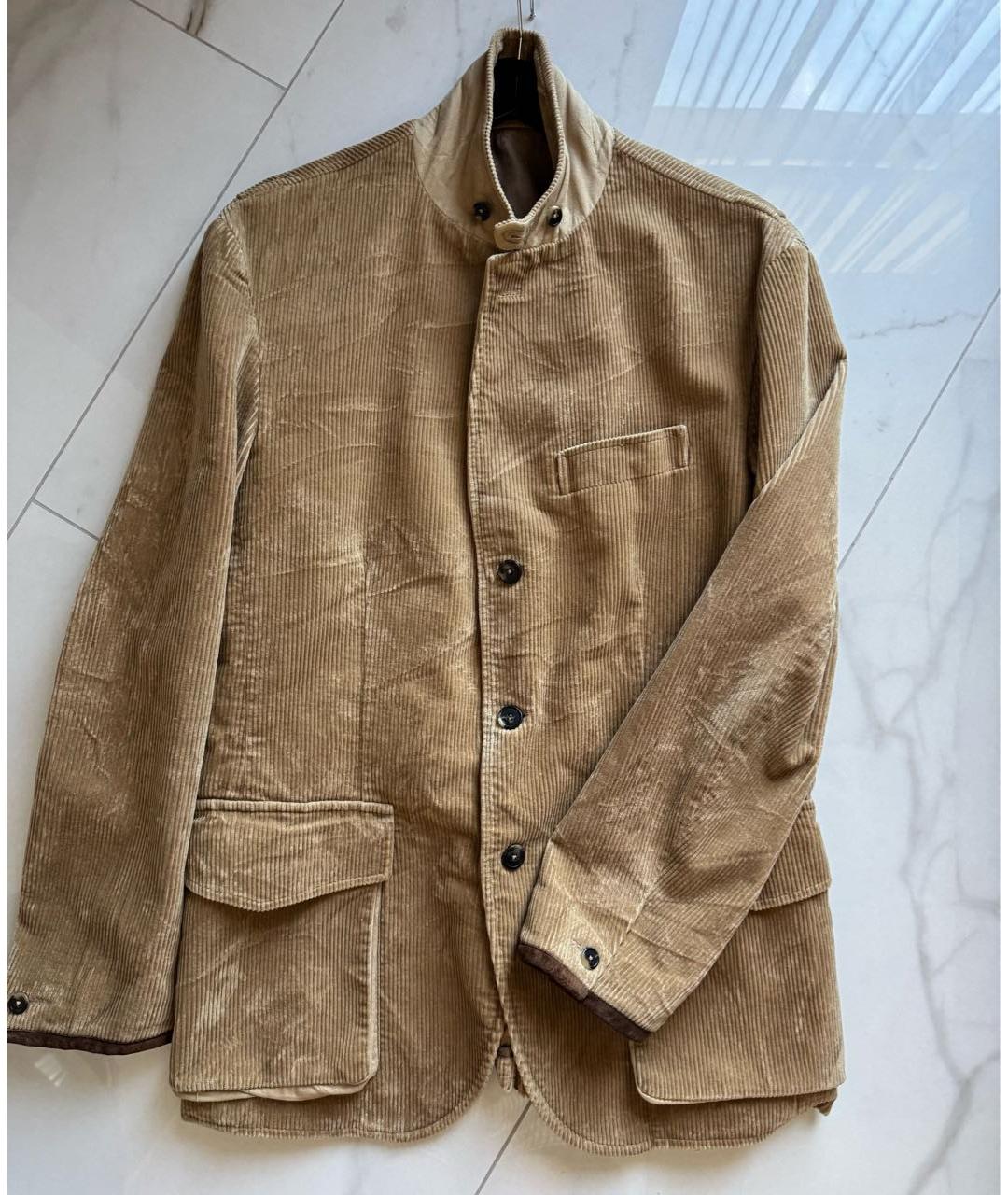 POLO RALPH LAUREN Коричневая хлопковая куртка, фото 2