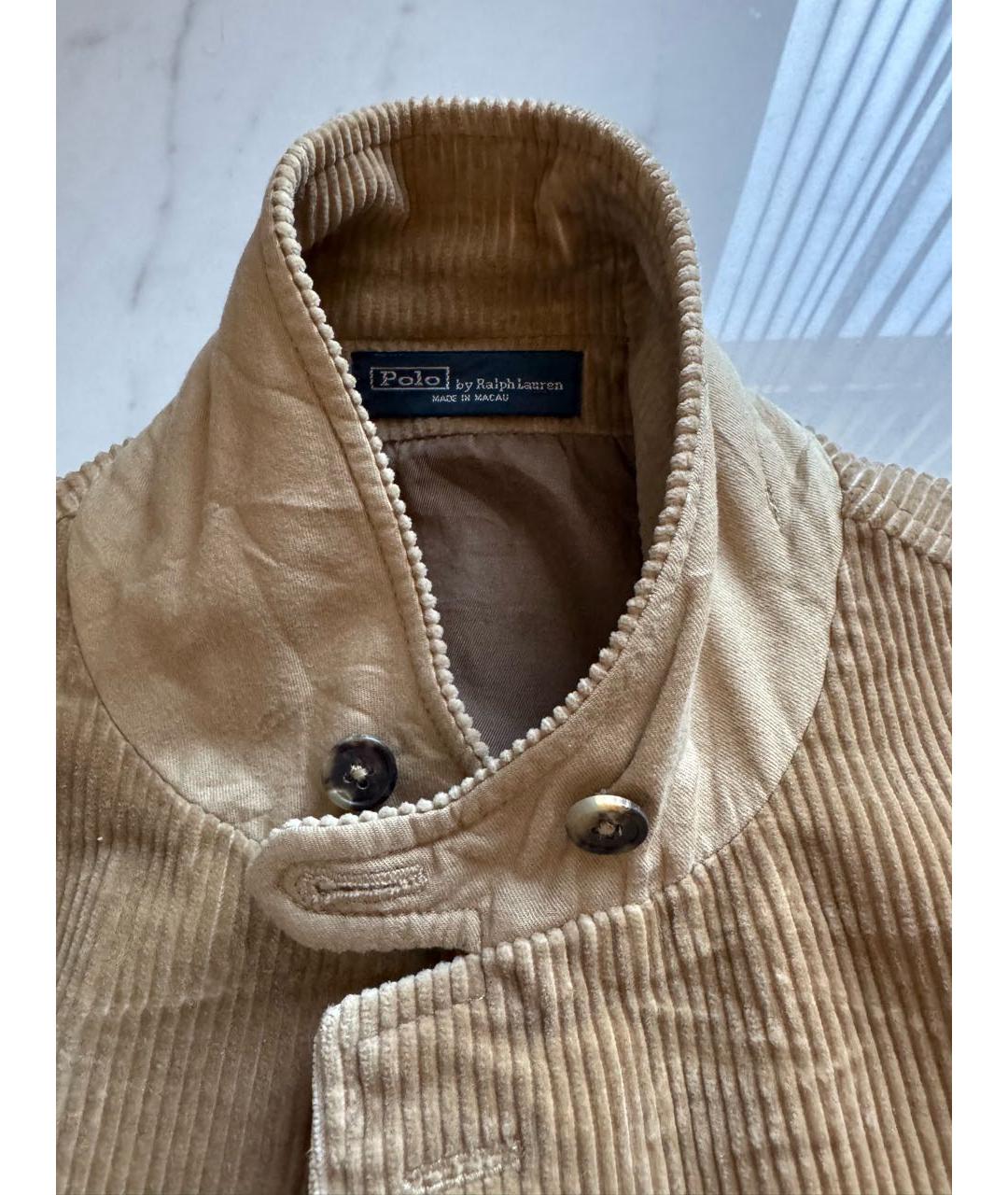 POLO RALPH LAUREN Коричневая хлопковая куртка, фото 4