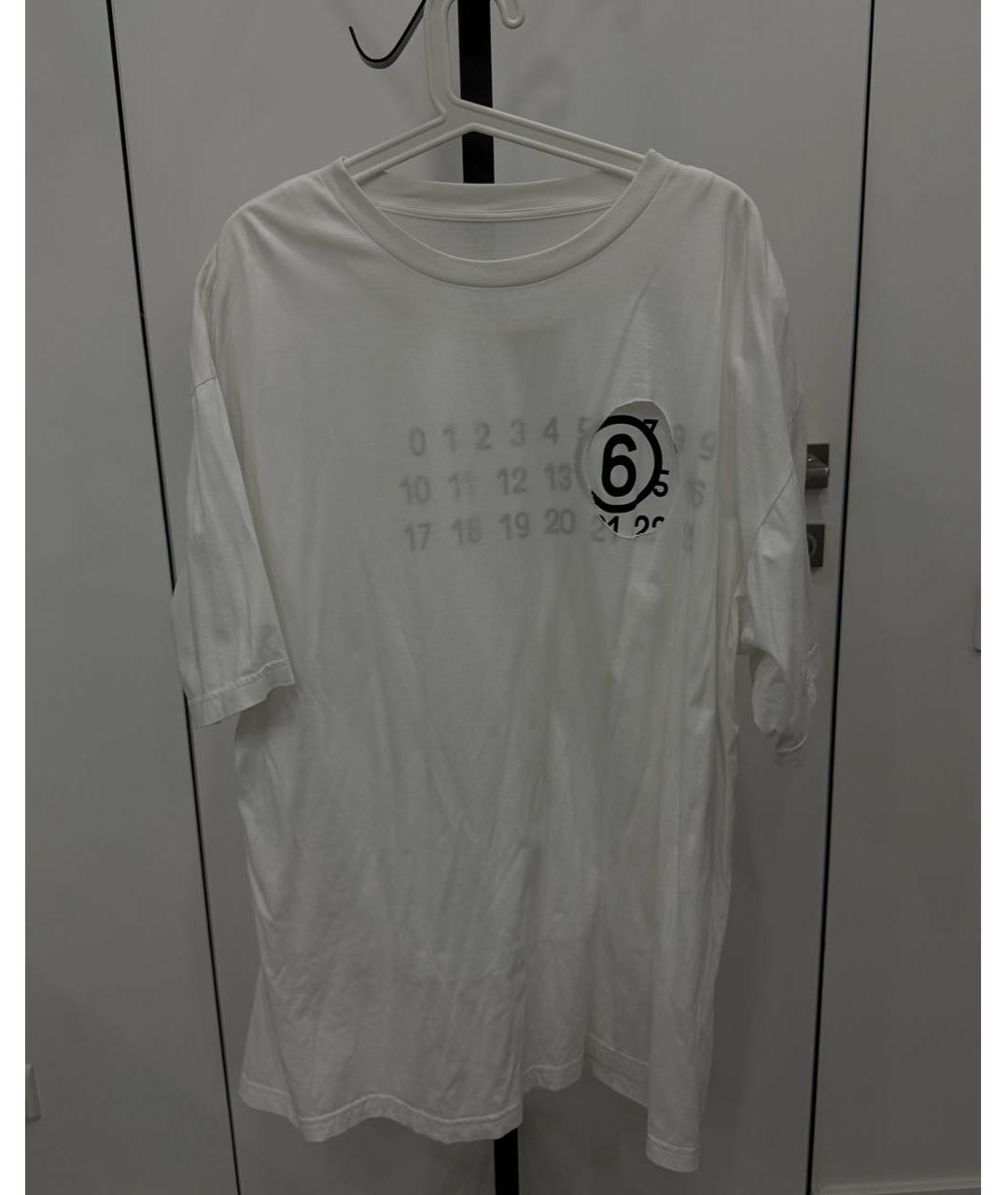 MM6 MAISON MARGIELA Белая хлопковая футболка, фото 5