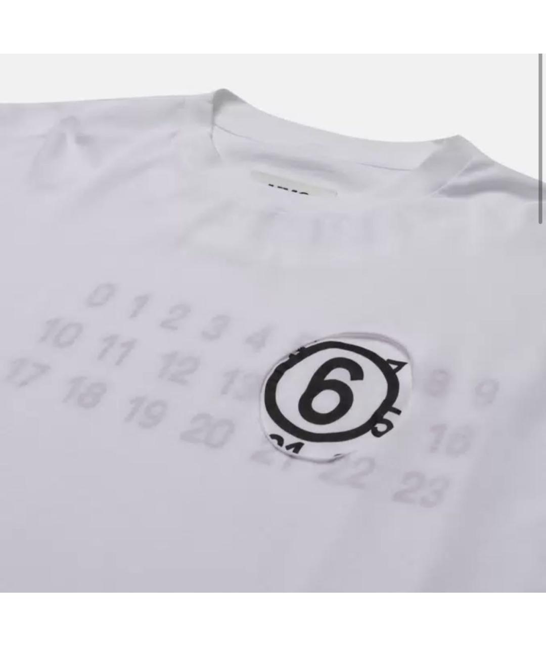 MM6 MAISON MARGIELA Белая хлопковая футболка, фото 4