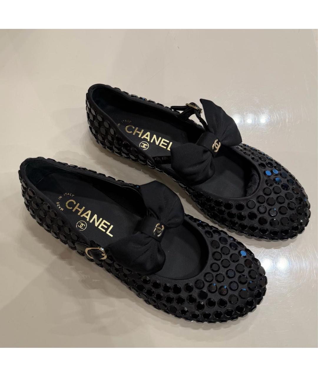 CHANEL Черные балетки, фото 2