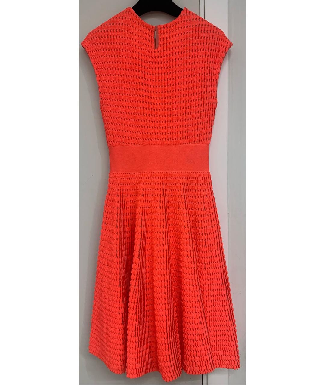 CHRISTIAN DIOR Коралловое полиэстеровое повседневное платье, фото 4