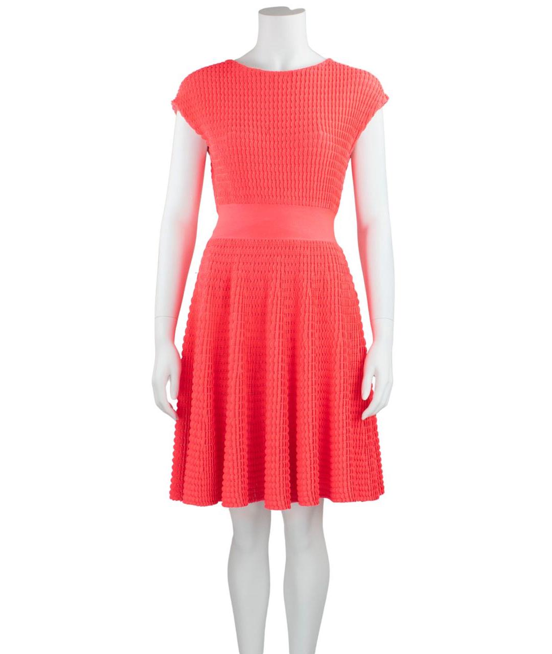 CHRISTIAN DIOR Коралловое полиэстеровое повседневное платье, фото 9