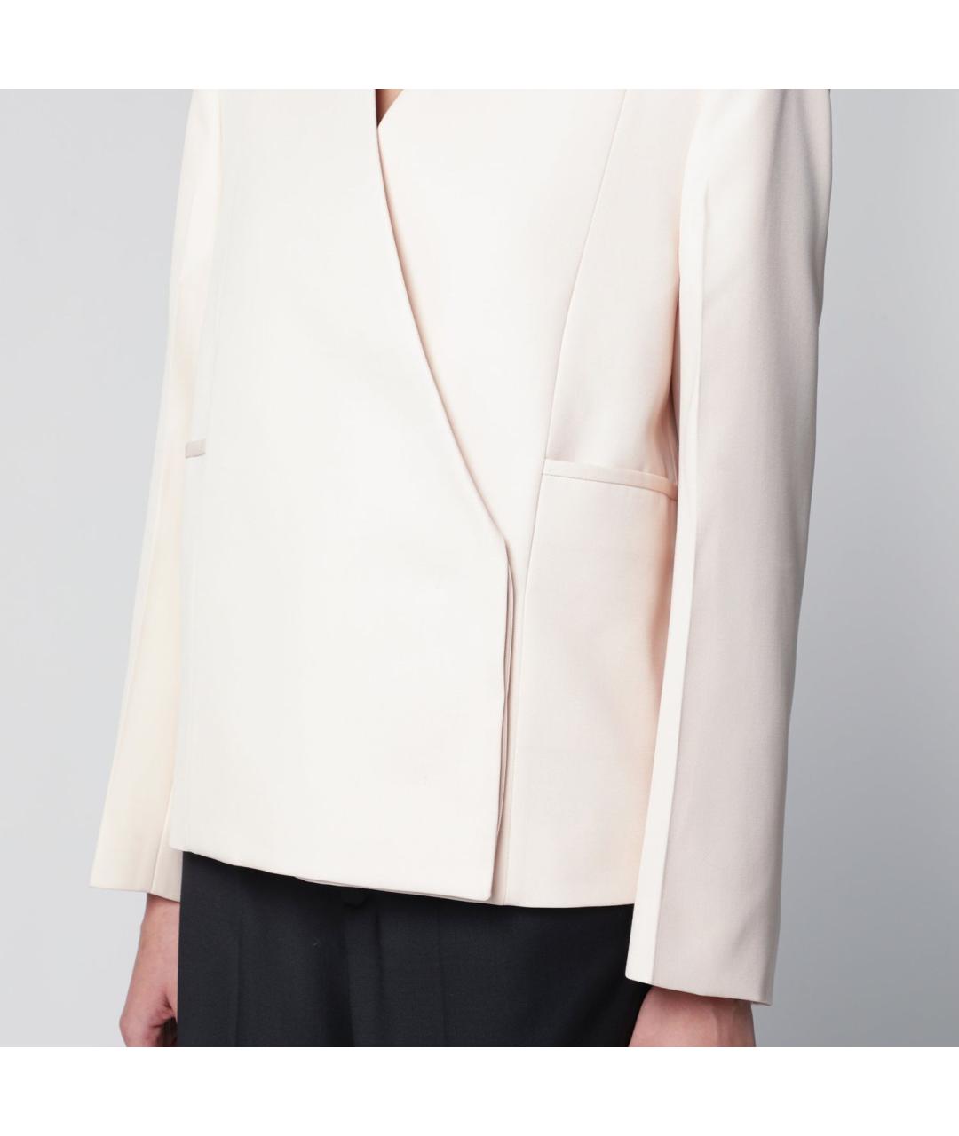 JIL SANDER Бежевый шерстяной жакет/пиджак, фото 2