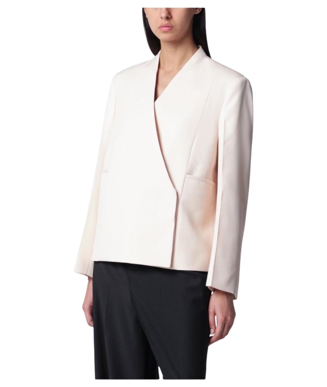 JIL SANDER Бежевый шерстяной жакет/пиджак, фото 1