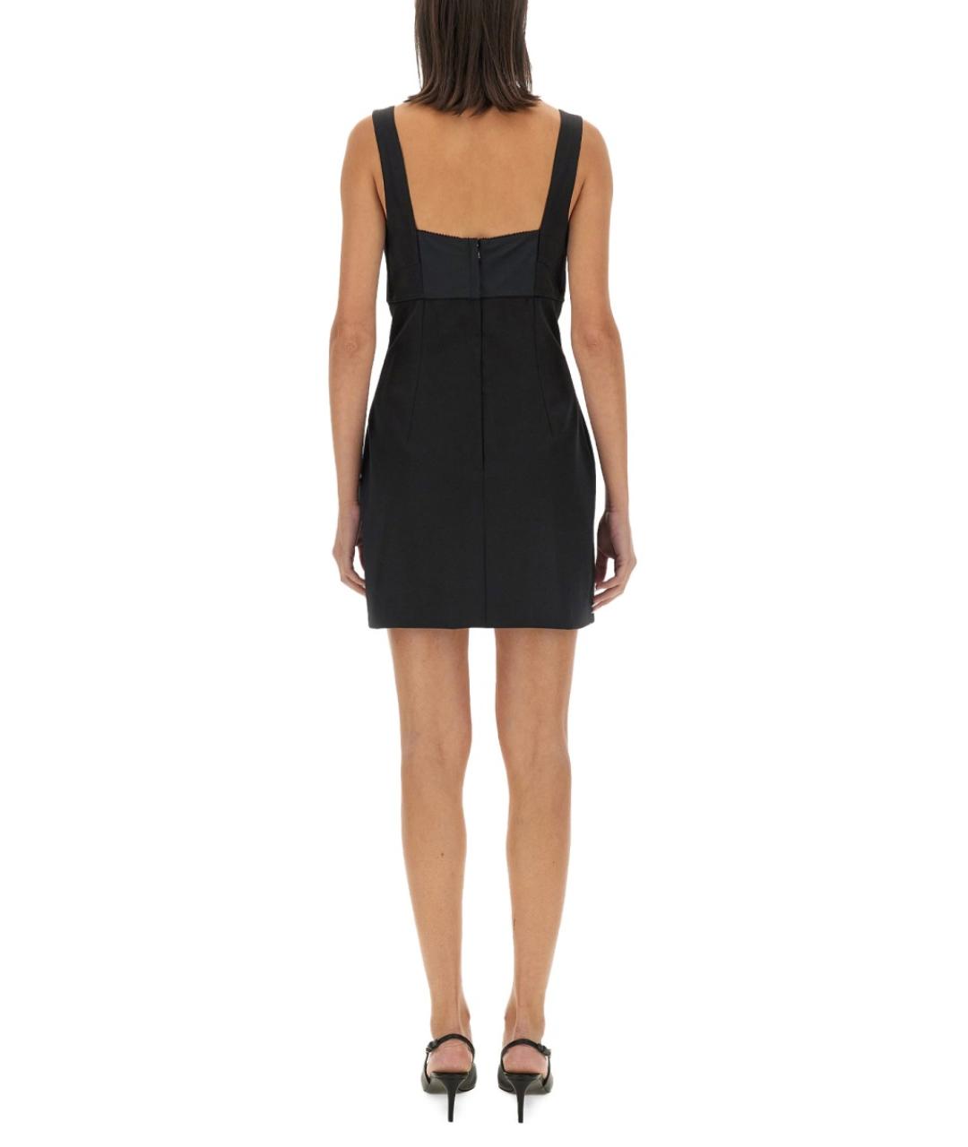 DOLCE&GABBANA Черное шерстяное повседневное платье, фото 3