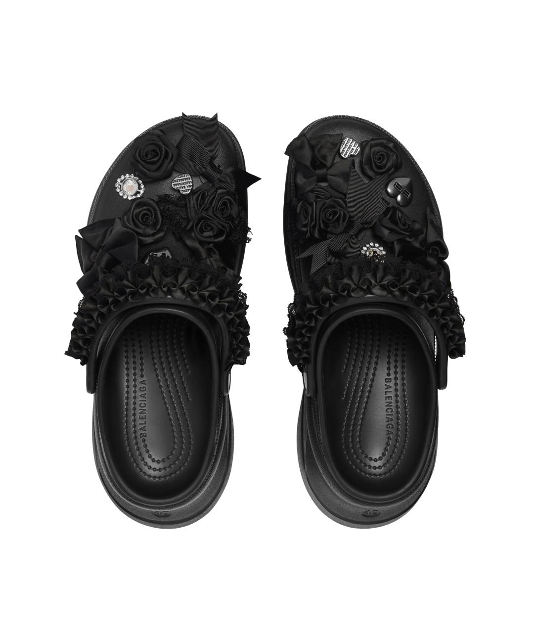 BALENCIAGA Черные резиновые сабо, фото 3