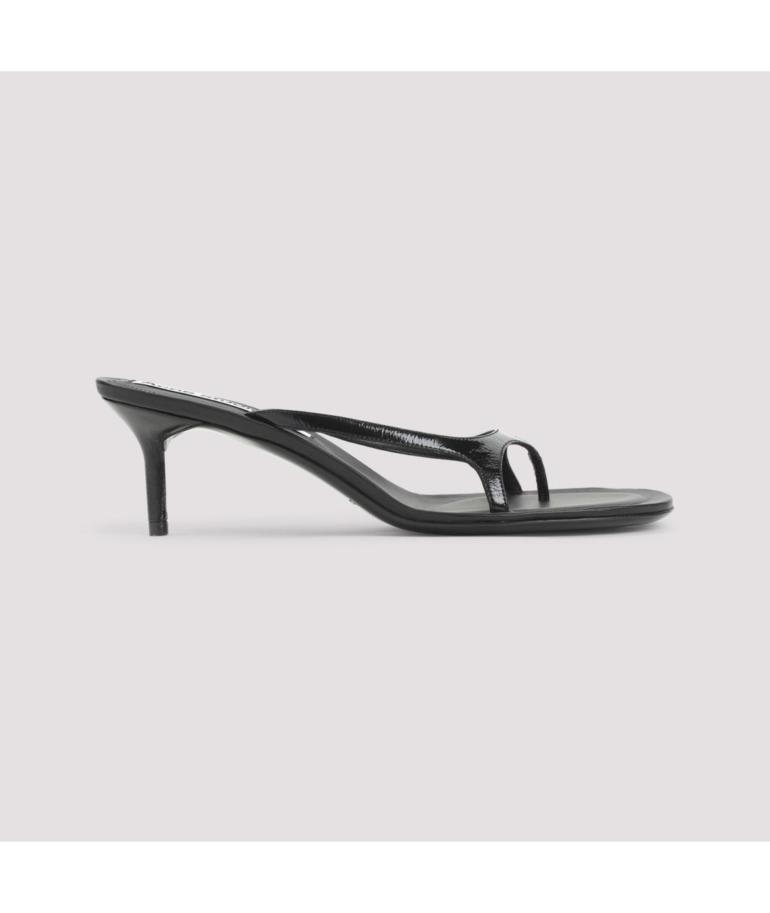 ACNE STUDIOS Черные кожаные босоножки, фото 2