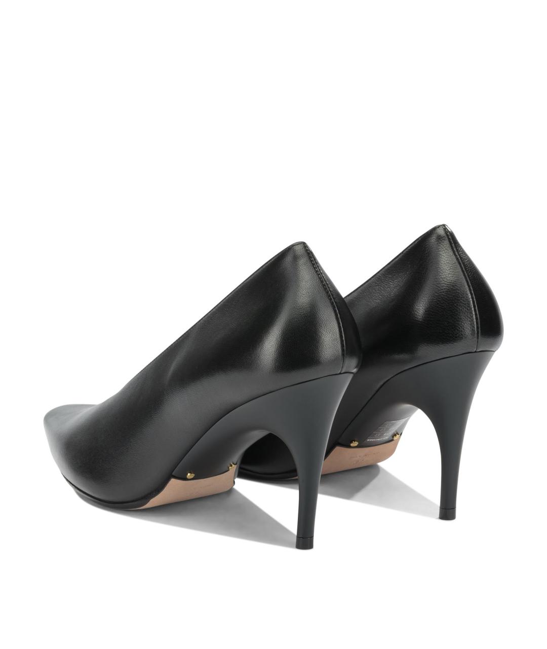 BALENCIAGA Черные кожаные туфли, фото 4