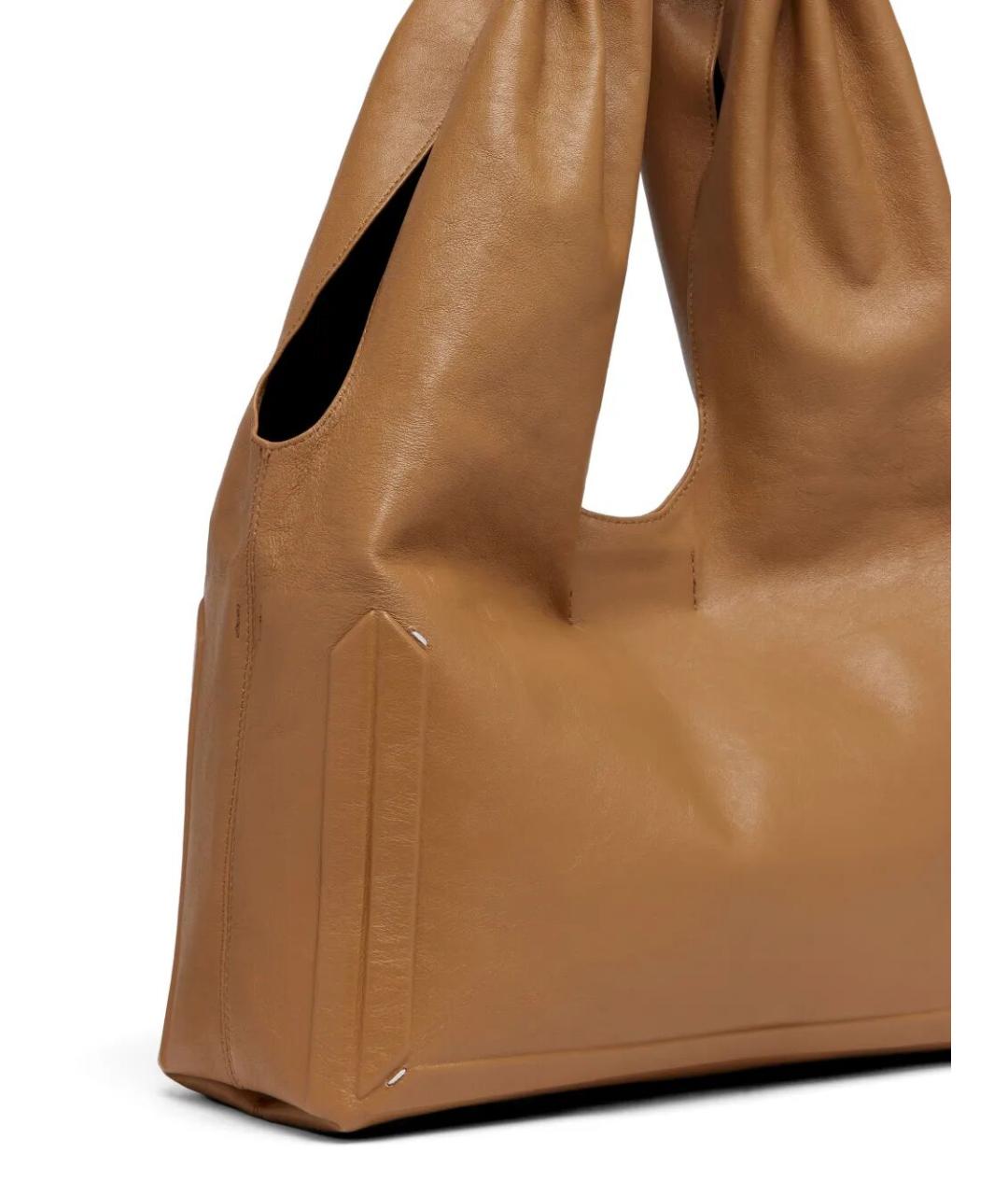 MAISON MARGIELA Коричневая кожаная сумка тоут, фото 3