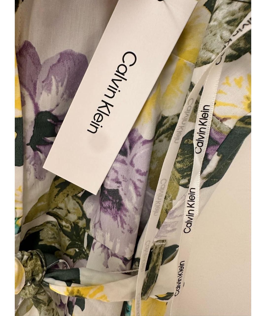 CALVIN KLEIN Мульти хлопковое повседневное платье, фото 5