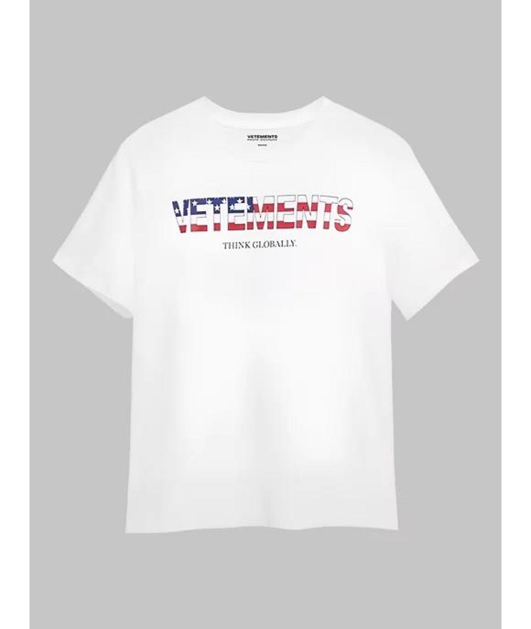 VETEMENTS Белая хлопковая футболка, фото 8