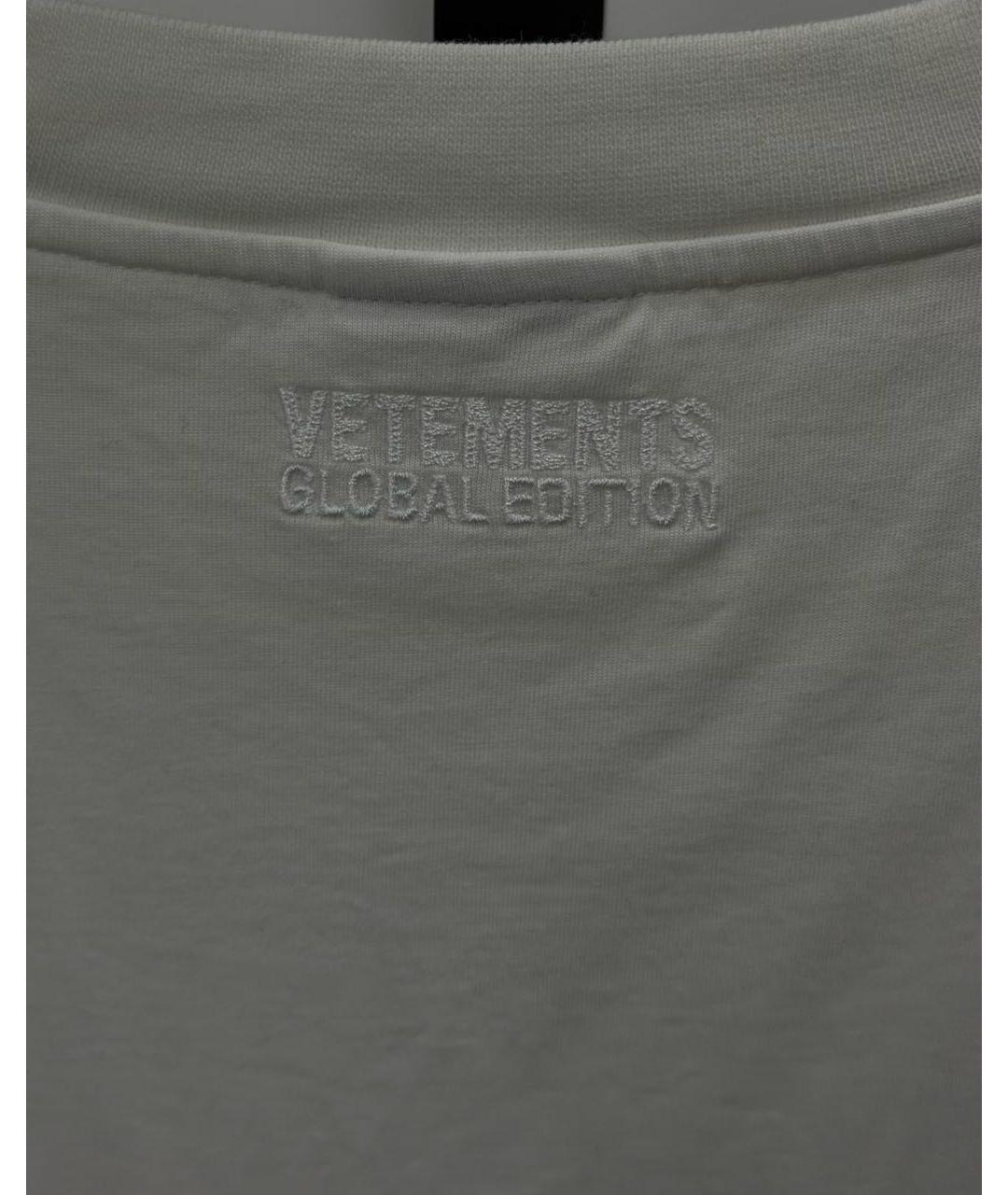 VETEMENTS Белая хлопковая футболка, фото 7
