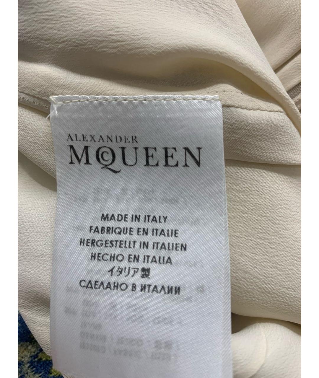 ALEXANDER MCQUEEN Мульти шелковая юбка миди, фото 5