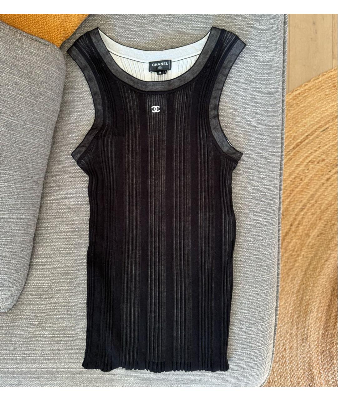 CHANEL Черная майка, фото 6