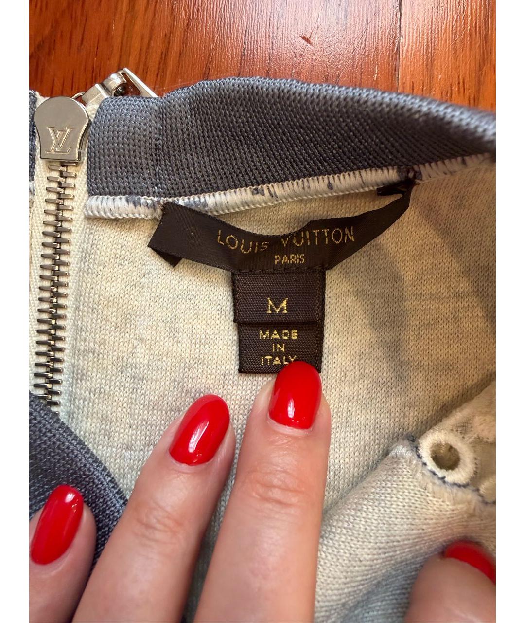 LOUIS VUITTON Голубое вискозное коктейльное платье, фото 3