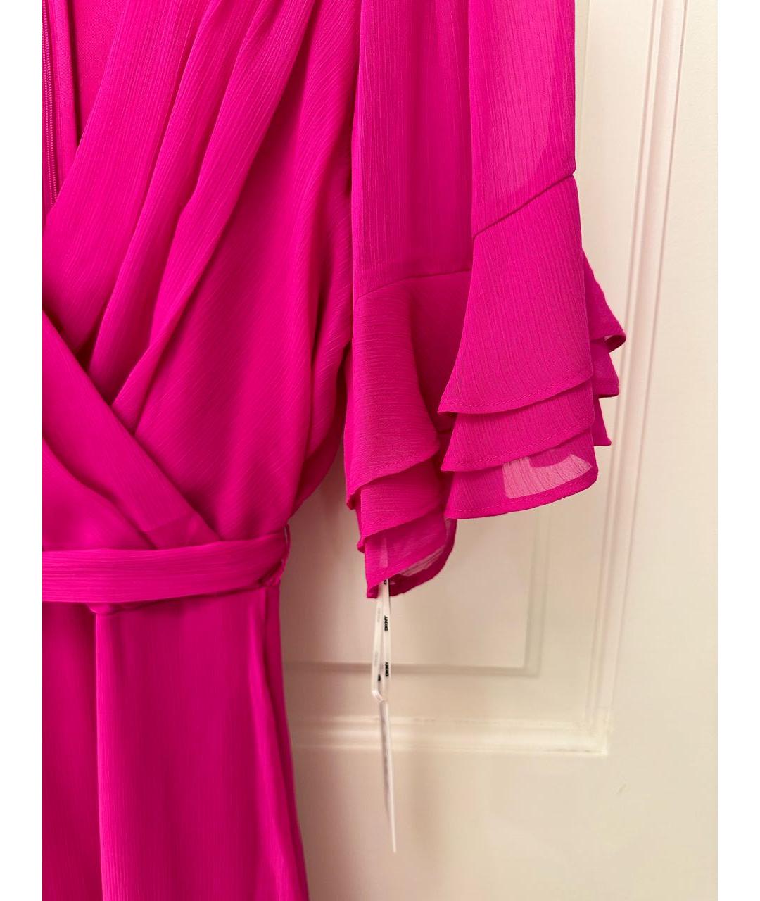 DKNY Фуксия полиэстеровое коктейльное платье, фото 4