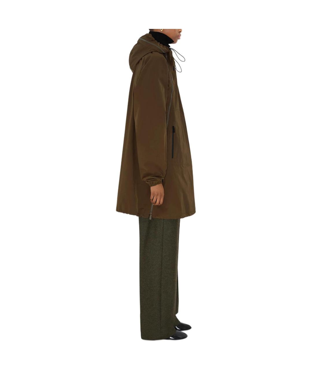 BURBERRY Коричневая полиамидовая парка, фото 4