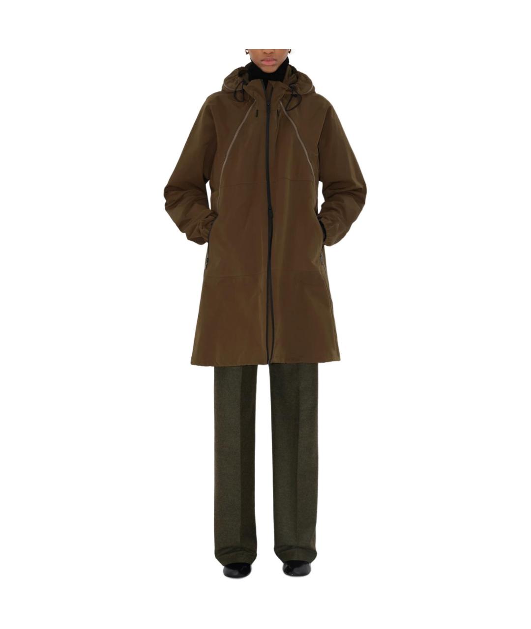 BURBERRY Коричневая полиамидовая парка, фото 2